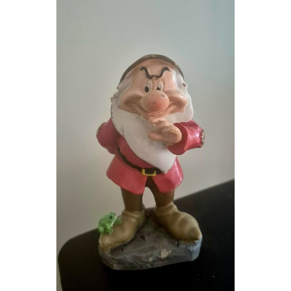Disney DIG Grumpy Figurine 4" Snow White Seven Dwarfs Garden Statue Frog